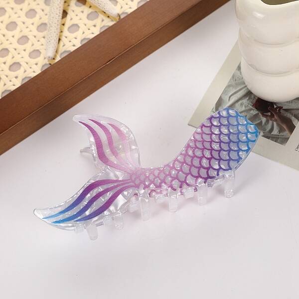 Fishtail Cellulose Acetate(Resin) Claw Hair Clips