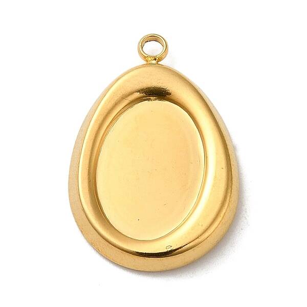 304 Stainless Steel Pendant Cabochon Settings For Enamel