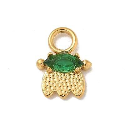 Ion Plating(IP) 304 Stainless Steel with Rhinestone Charms