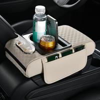 Car Center Console Armrest Box Storage Bag, Multifunctional Car Armrest Box Storage Bag with Cup Holder & Phone Holder, Car I...