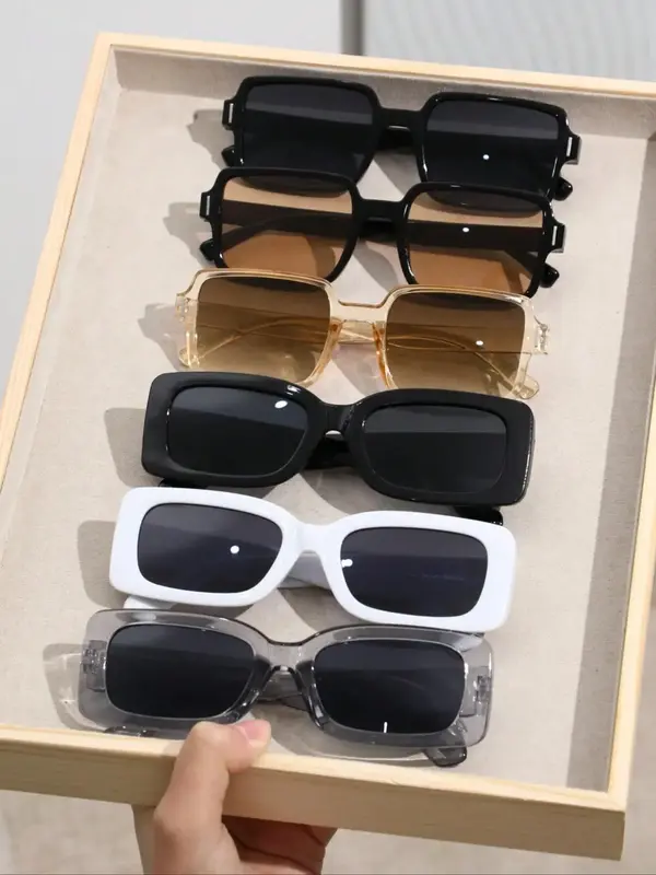 6 Pairs Summer Mixed Sunglasses, New Personality Travel Accessories for Women & Men, Lightweight and Durable for Outdoor Sun ...