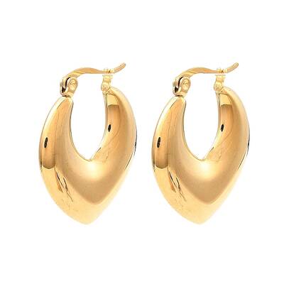 304 Stainless Steel Thick Hoop Earrings for Women