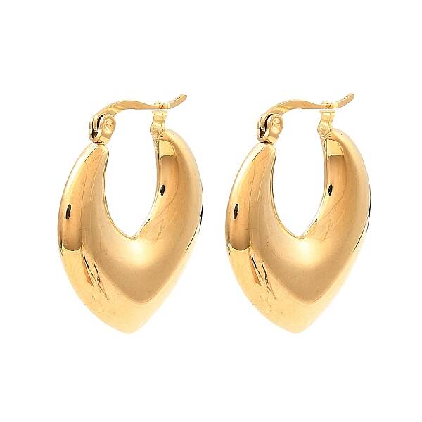 304 Stainless Steel Thick Hoop Earrings for Women