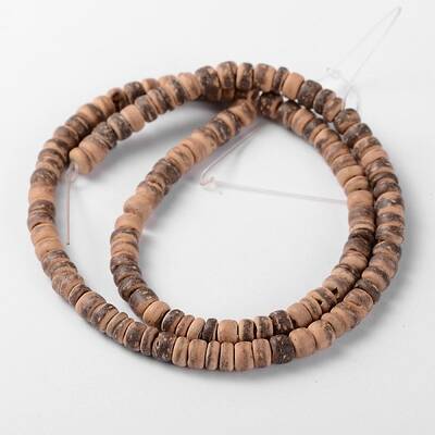 Natural Coconut Rondelle Bead Strands