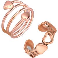 【Mother's Day Gift】2pcs Copper Ring for Women,99.99% Pure Copper Magnetic Rings,Gifts for Women