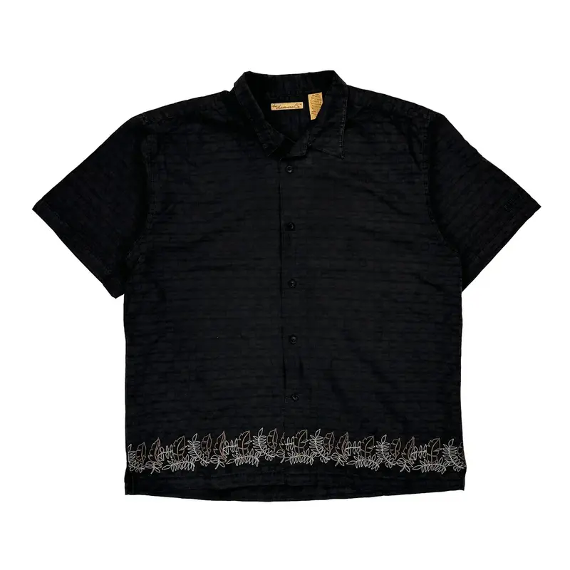 The Haixinera Co Hawaiian Shirt - XL Black Viscose Blend
