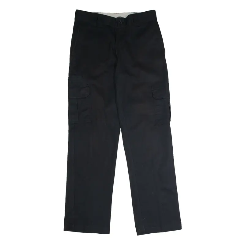DICKIES Flex Workwear Cargo Mens Trousers Black Regular Straight W30 L32