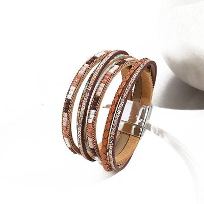 Bohemia PU Leather Cord Multi-strand Bracelets