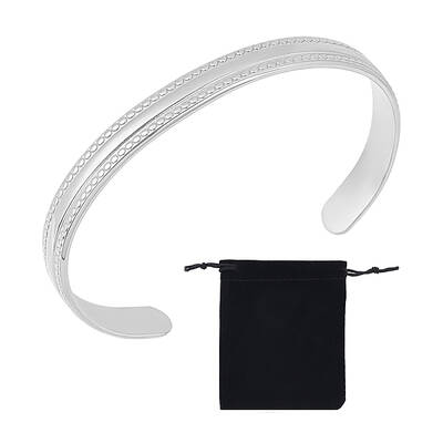 1Pc Stainless Steel Cuff Bangle for Women