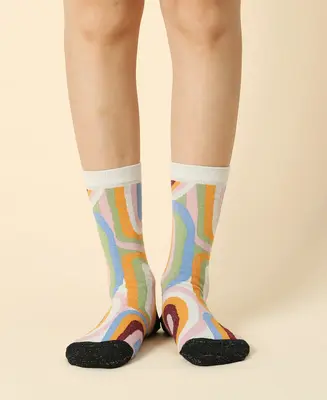 Women's Abstractionist Sheer Socks