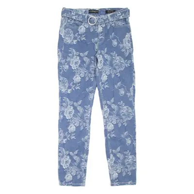 GUESS 1981 Floral High Rise Womens Jeans Blue Slim Skinny W30 L29