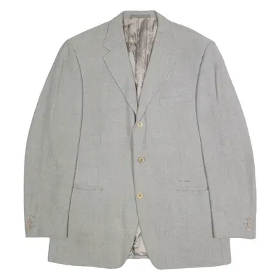 VERSACE Mens Blazer Jacket Grey Wool 90s L