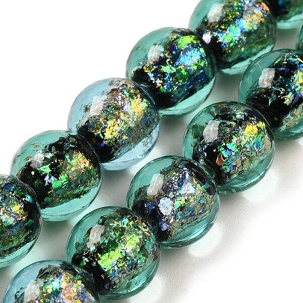 Handmade Dichroic Foil Glass Beads Strands