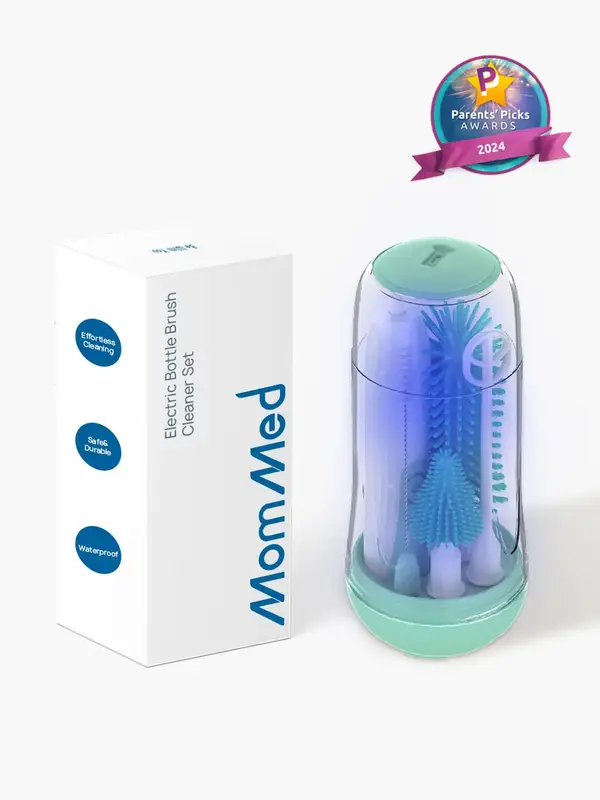 MomMed Electric Bottle Cleaning Brush, Baby Bottle Brush Cleaner Water Bottle Cleaning Kit, Nipple Brush Pacifier Cleaner Str...