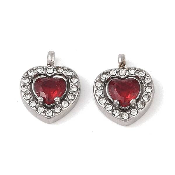 304 Stainless Steel Cubic Zirconia Pendants