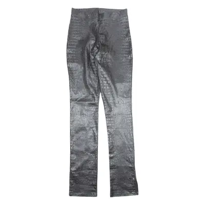 Snake Skin Pattern Trousers Black Regular Skinny Womens W26 L34