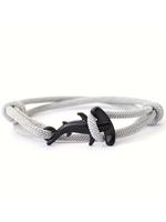 Shark Design Braided Bracelet, Adjustable Rope Bracelet for Men & Women, Fashion Adjustable Cuff Jewelry for Party, Daily Clo...