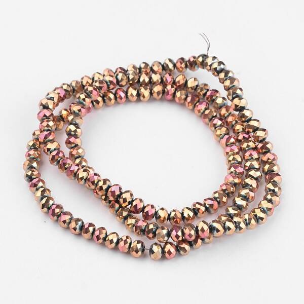 Electroplate Glass Bead Strands