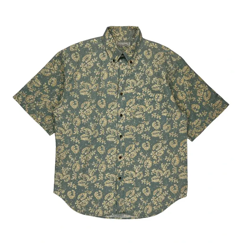 Floral Pattern Bugle Boy Floral Patterned Shirt - Large Beige Cotton Blend