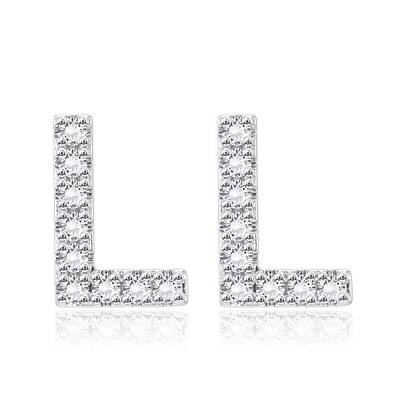 Brass Cubic Zirconia Stud Earrings