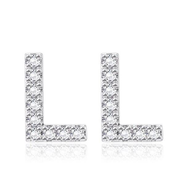 Brass Cubic Zirconia Stud Earrings