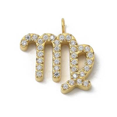 Ion Plating(IP) 304 Stainless Steel Micro Pave Cubic Zirconia Charms