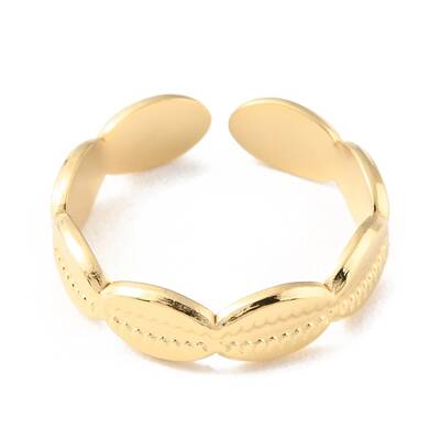 304 Stainless Steel Shell Wrap Open Cuff Rings