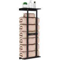 Bathroom Towel Storage Rack, Towel Racks for Bathroom Wall Mounted 30 inch with Shelf Can Holds 6 Large Towels, Wall Towel Ra...