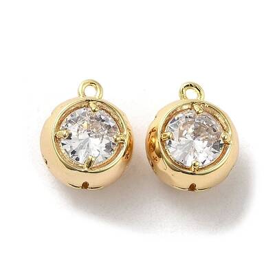 Brass with Glass Rhinestone Charms