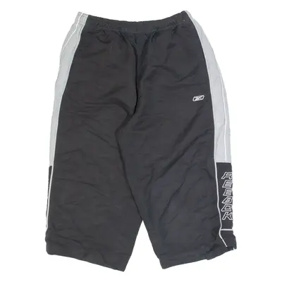 REEBOK Mens Sports Shorts Black Relaxed S W26