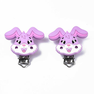 Food Grade Eco-Friendly Silicone Baby Pacifier Holder Clips