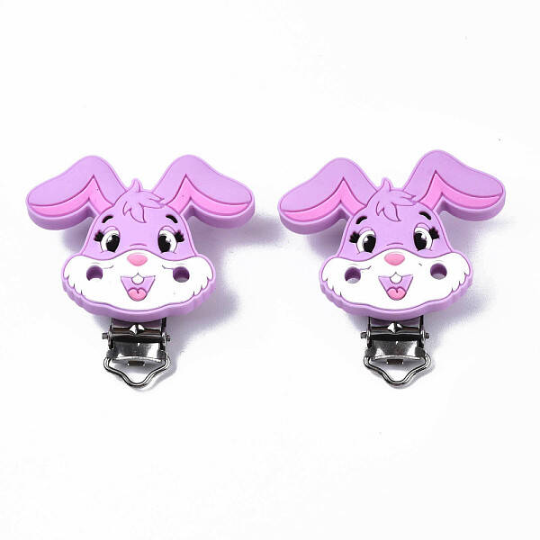 Food Grade Eco-Friendly Silicone Baby Pacifier Holder Clips