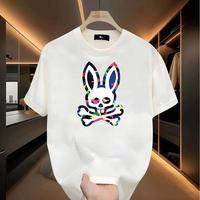 Fashion TrendsColorful bone rabbit T-shirt, suitable for men, women, mothers and friends, couple style, fashionable and loose...