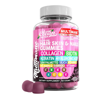 Biotin Collagen Keratin Gummies | Hair Skin and Nails Vitamins for Women | Hyaluronic Acid Bamboo Vitamin A C D3 E Folate wit...