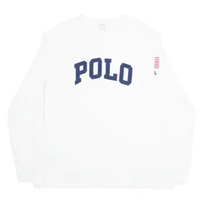 BEVERLY HILLS POLO CLUB Mens T-Shirt White Long Sleeve XL