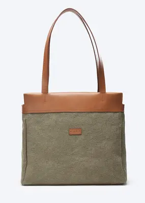 Tropez Canvas Shoulder Handbag | Color: Olive