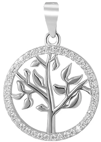 Beneto Tree of Life Silver Pendant AGH96