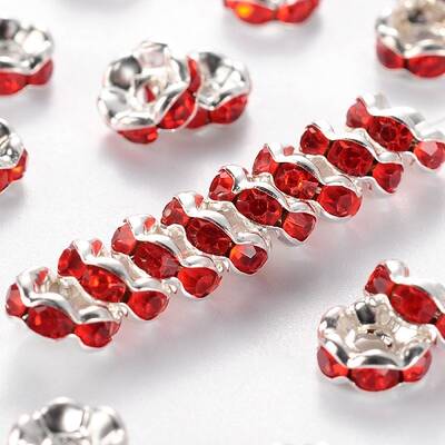 Brass Grade A Rhinestone Spacer Beads