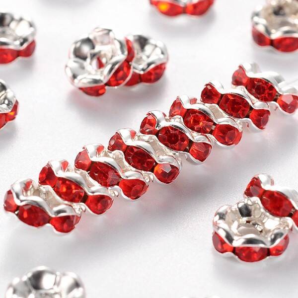 Brass Grade A Rhinestone Spacer Beads