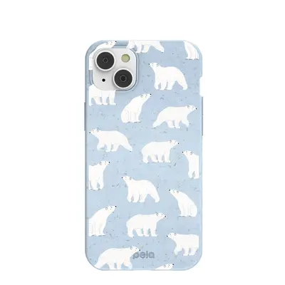 Powder Blue Ice Bears iPhone 14 Plus Case