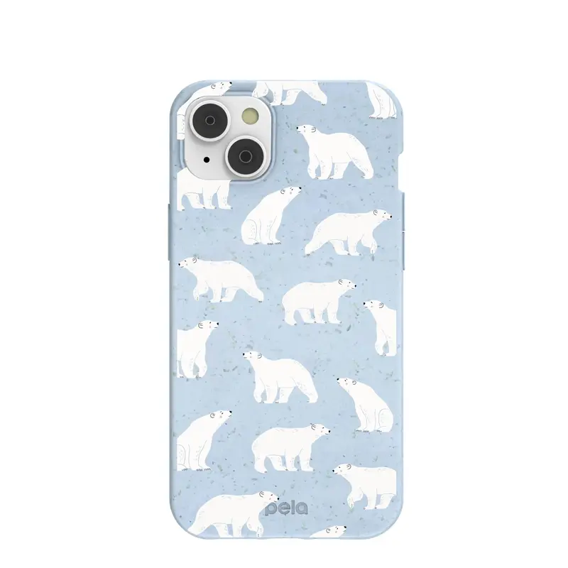 Powder Blue Ice Bears iPhone 14 Plus Case