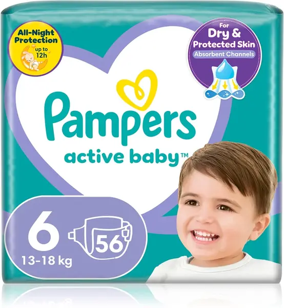 Pampers Active Baby size 6 disposable diaper 13-18 kg 56 pieces
