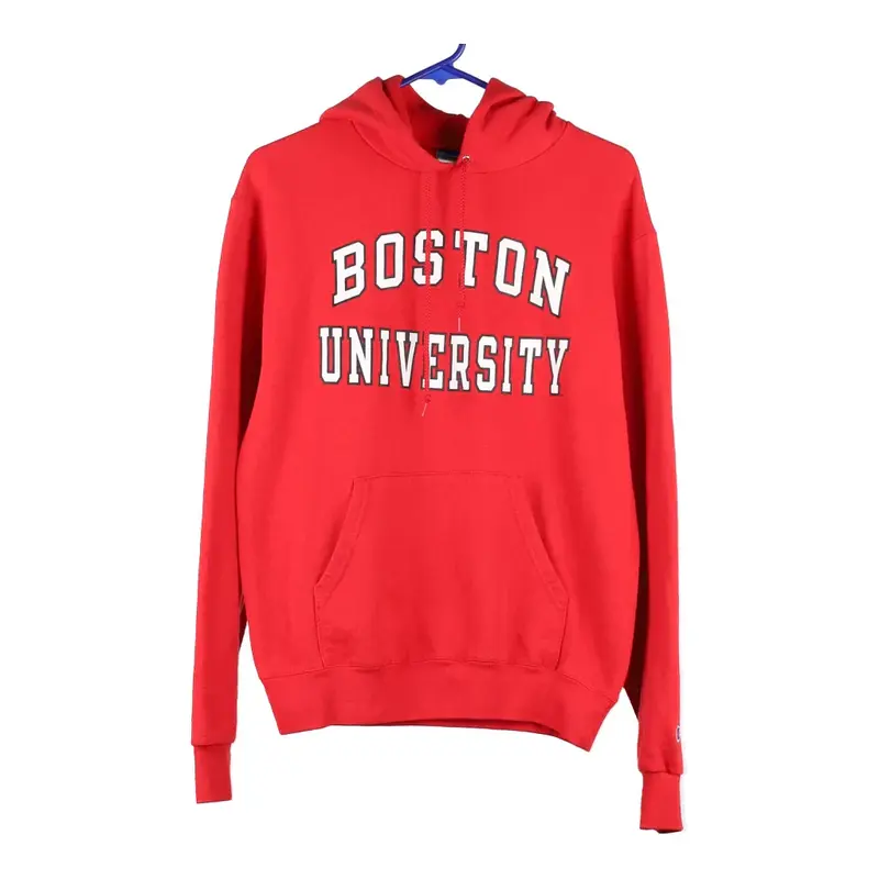 Boston University Champion College Hoodie - Small Red Cotton
