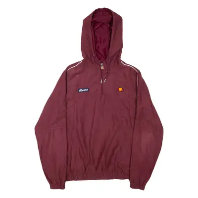 ELLESSE Mens Pullover Jacket Maroon Hooded L