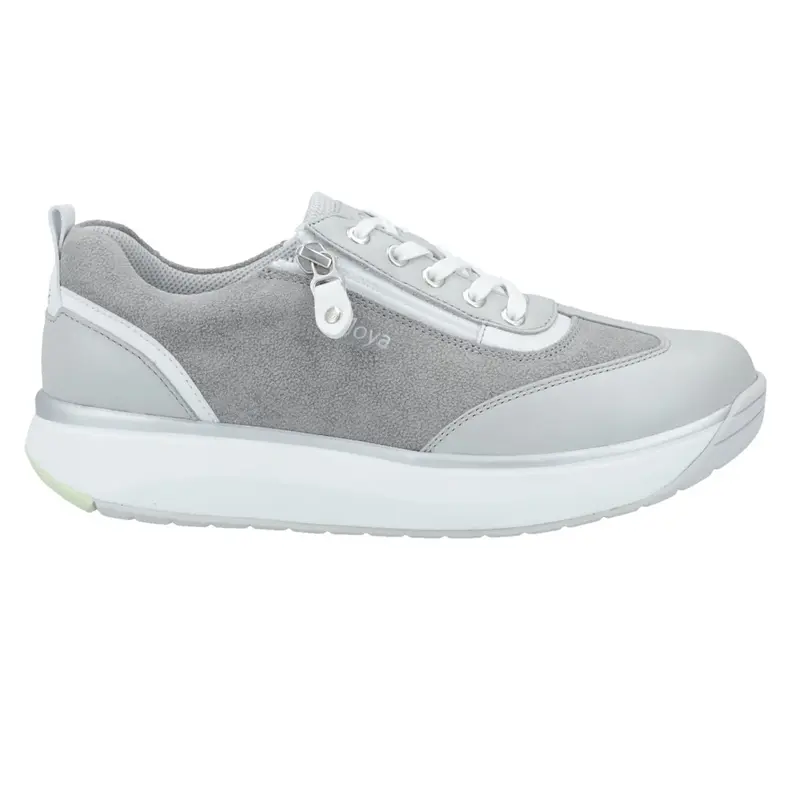 Joya Laura Leather Women's Lace Up Shoes - Light Grey - Size:US 8.5 Women