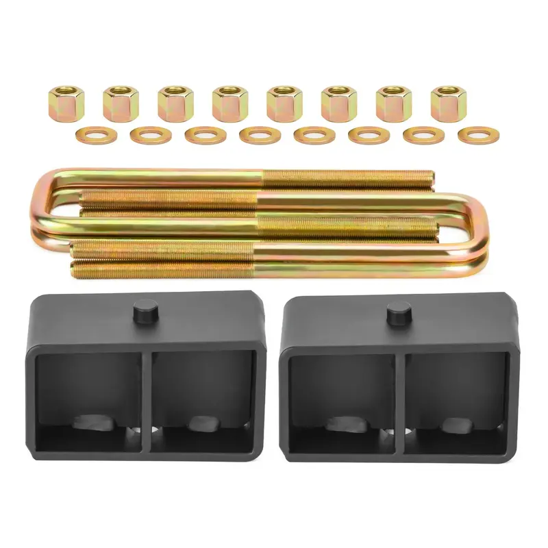 3 Rear Lift Kits With Ubolts Block For 2007-2024 Chevy Silverado 1500 and GMC Sierra 1500 2WD/4WD