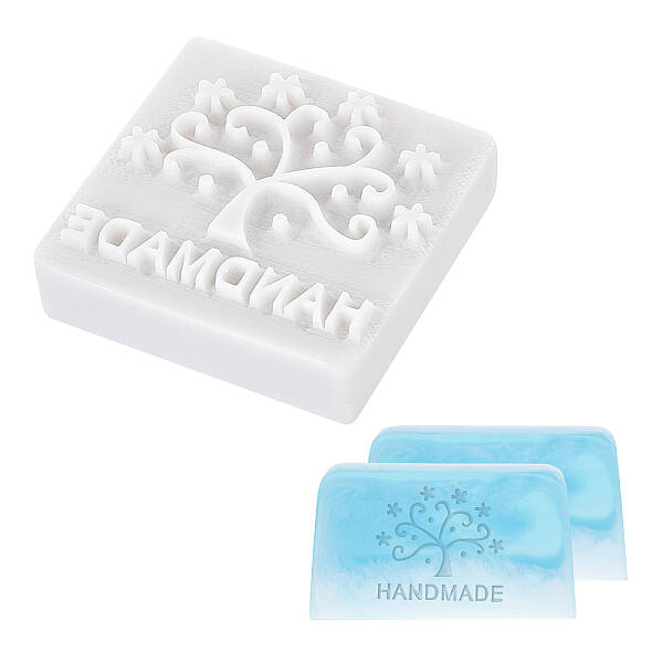 CRASPIRE Soap Mould Stamp Resin Paradise Tree Soap Chapter Handmade Stamping Mould Imprint Stamp for DIY Handmade Soap Suppli...
