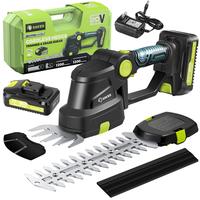 Saker Cordless Shrub Trimmer - 20v electric shrub Trimmer Hand-held grass trimmer with 2 rechargeable batteries and charger f...
