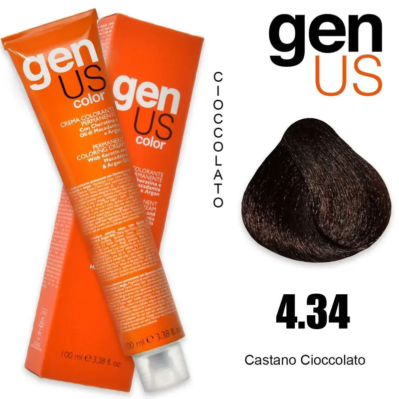 Genus permanent coloring cream 100 ml 4.34