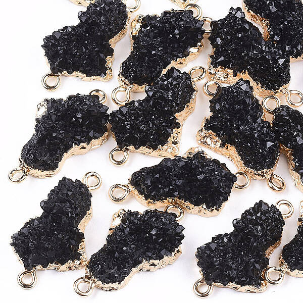 Electroplate Druzy Resin Links connectors